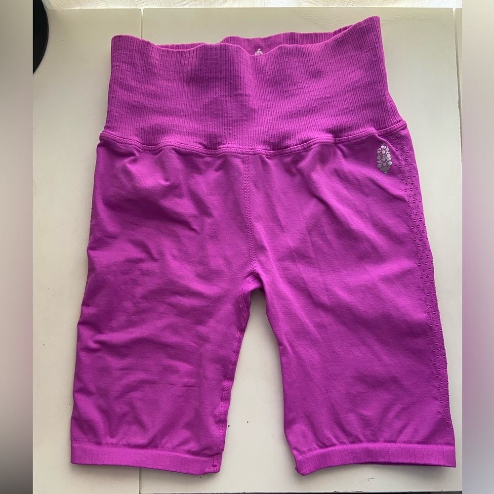 Free People Movement GOOD KARMA BIKER SHORTS | Size: M/L | Color: Purple